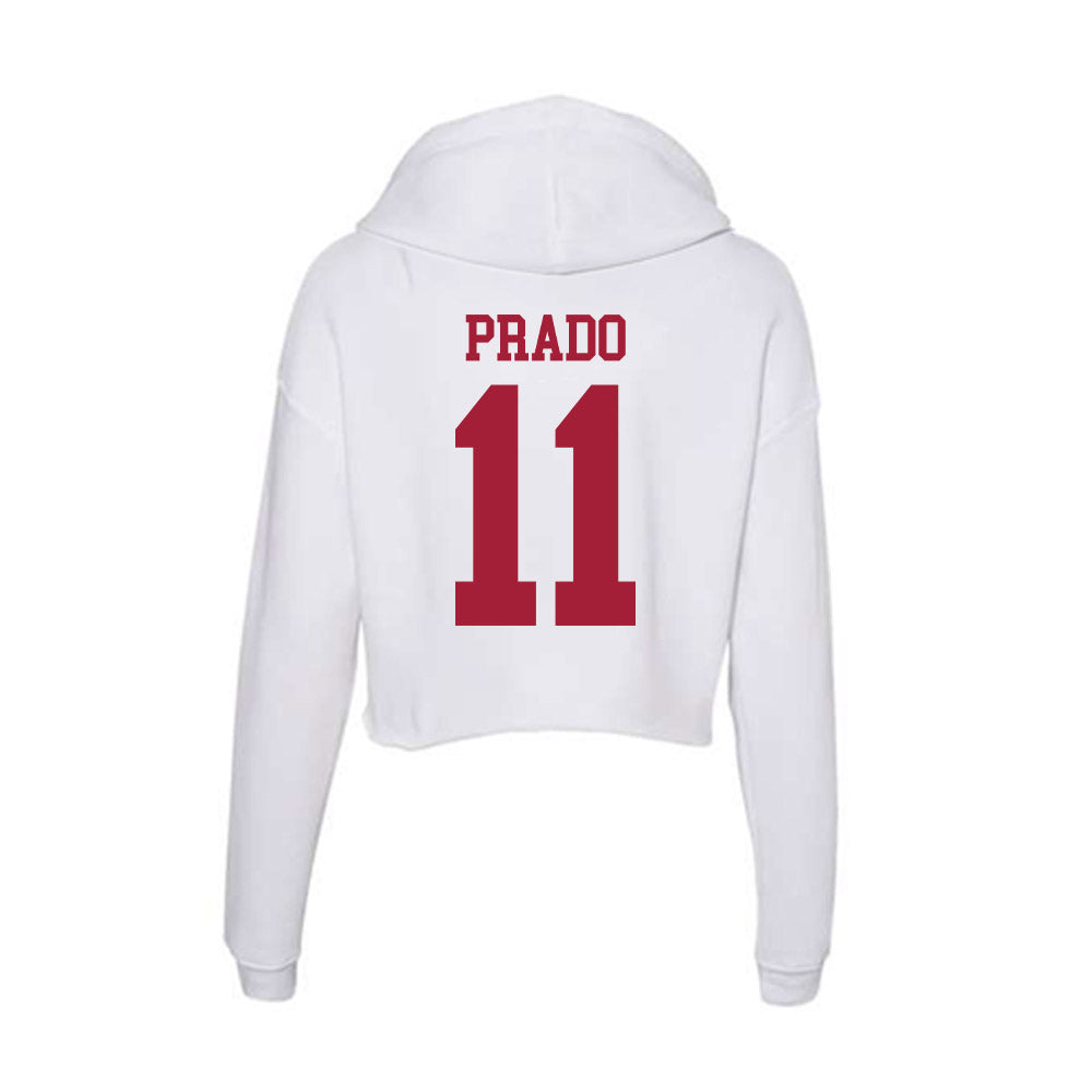 Oklahoma - NCAA Baseball : Gerardo Prado - Women's Crop Fleece Hoodie-1