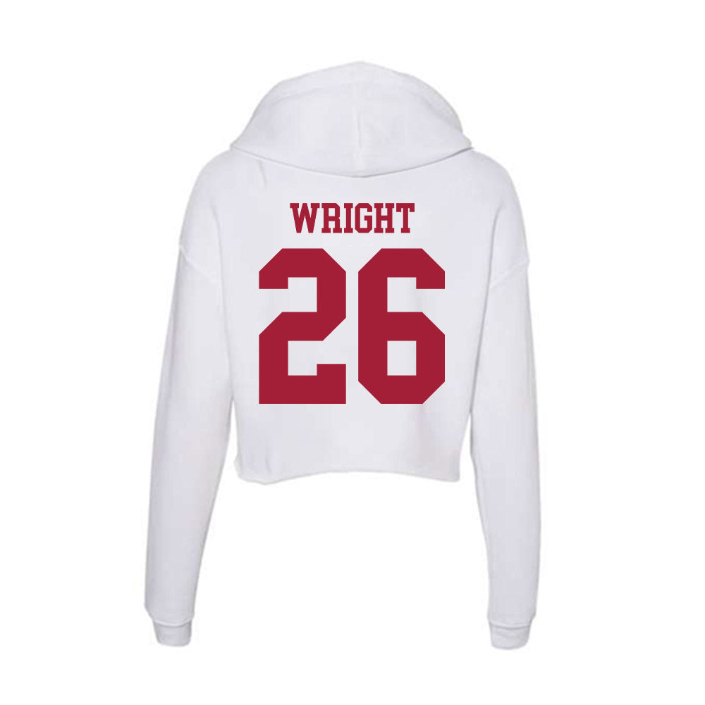 Oklahoma - NCAA Women's Soccer : Olivia Wright - Women's Crop Fleece Hoodie-1