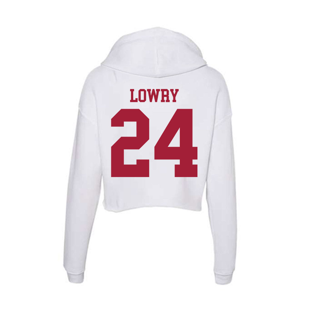 Oklahoma - NCAA Softball : Audrey Lowry - Women's Crop Fleece Hoodie-1