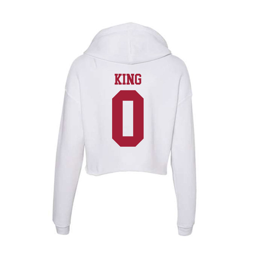 Oklahoma - NCAA Women's Volleyball : Mari King - Women's Crop Fleece Hoodie-1