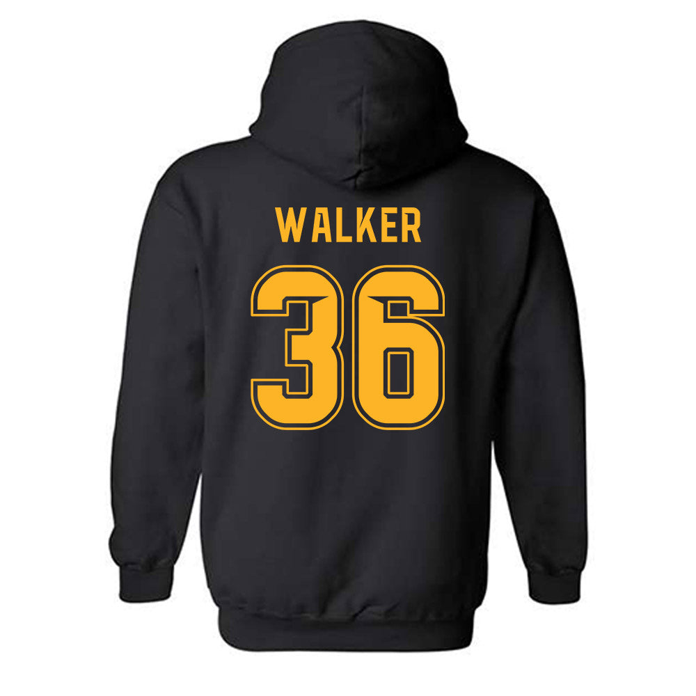 Baylor - NCAA Football : Kedrick Walker - Blackout Shersey Hooded Sweatshirt-1