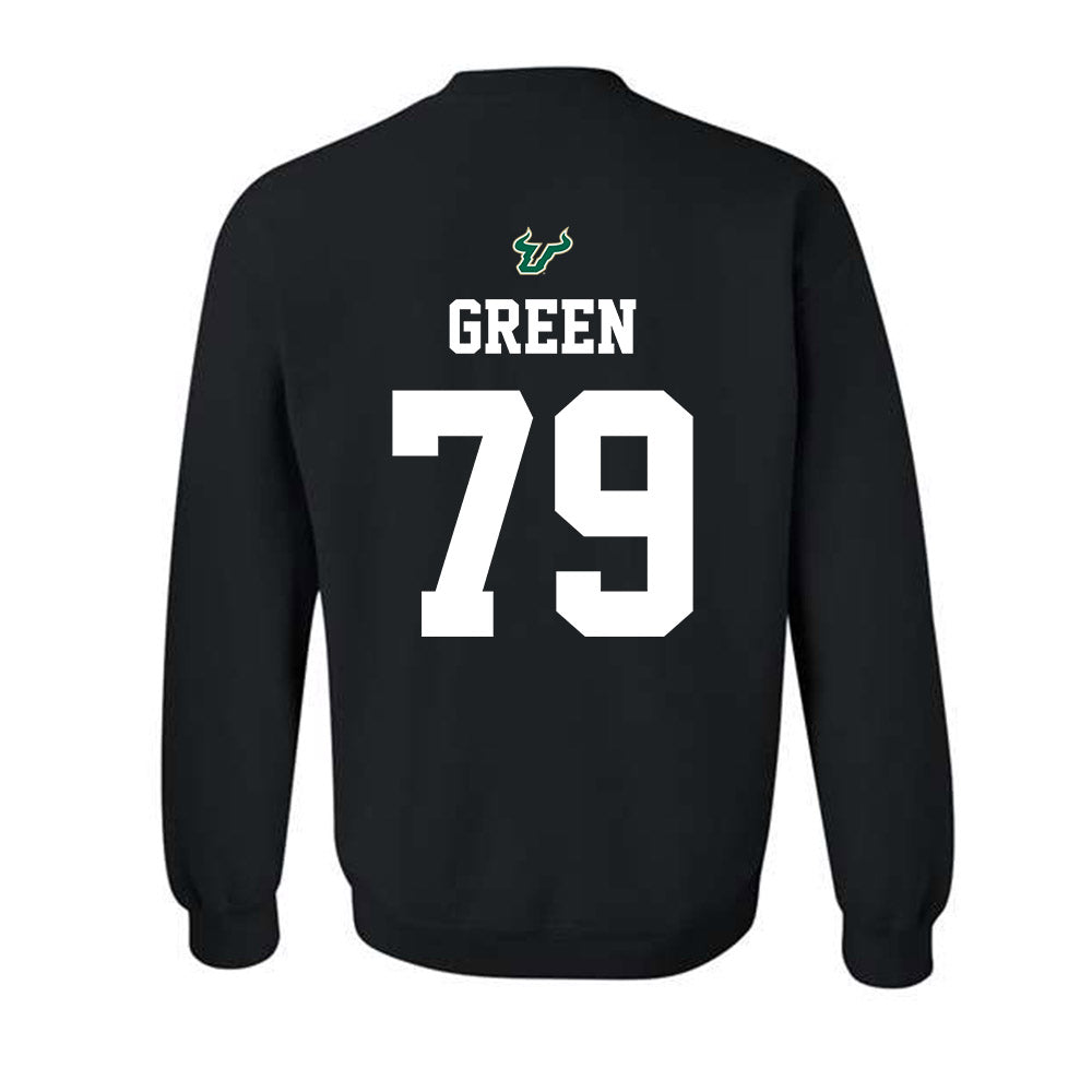 USF - NCAA Football : Ethan Green - Back in Black Shersey Crewneck Sweatshirt-1