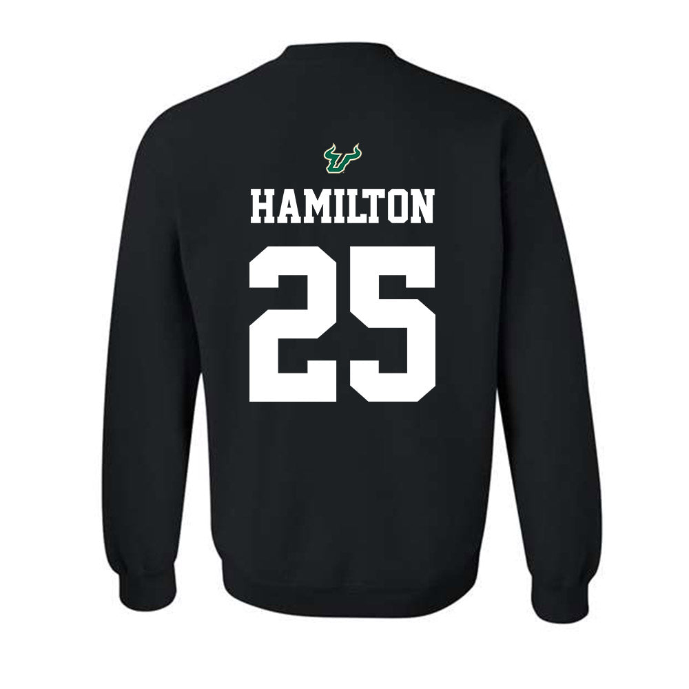 USF - NCAA Football : Zavier Hamilton - Back in Black Shersey Crewneck Sweatshirt-1