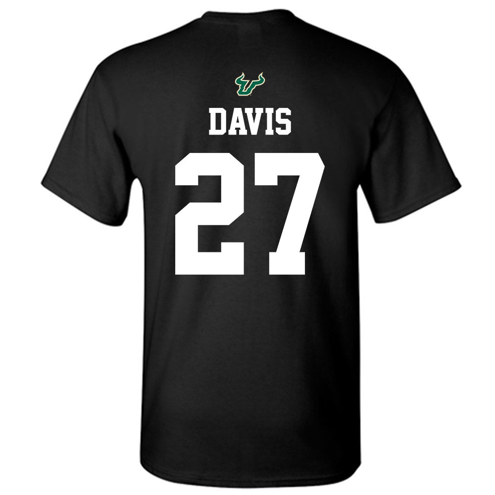USF - NCAA Football : Jayden Davis - Back in Black Shersey T-Shirt-1