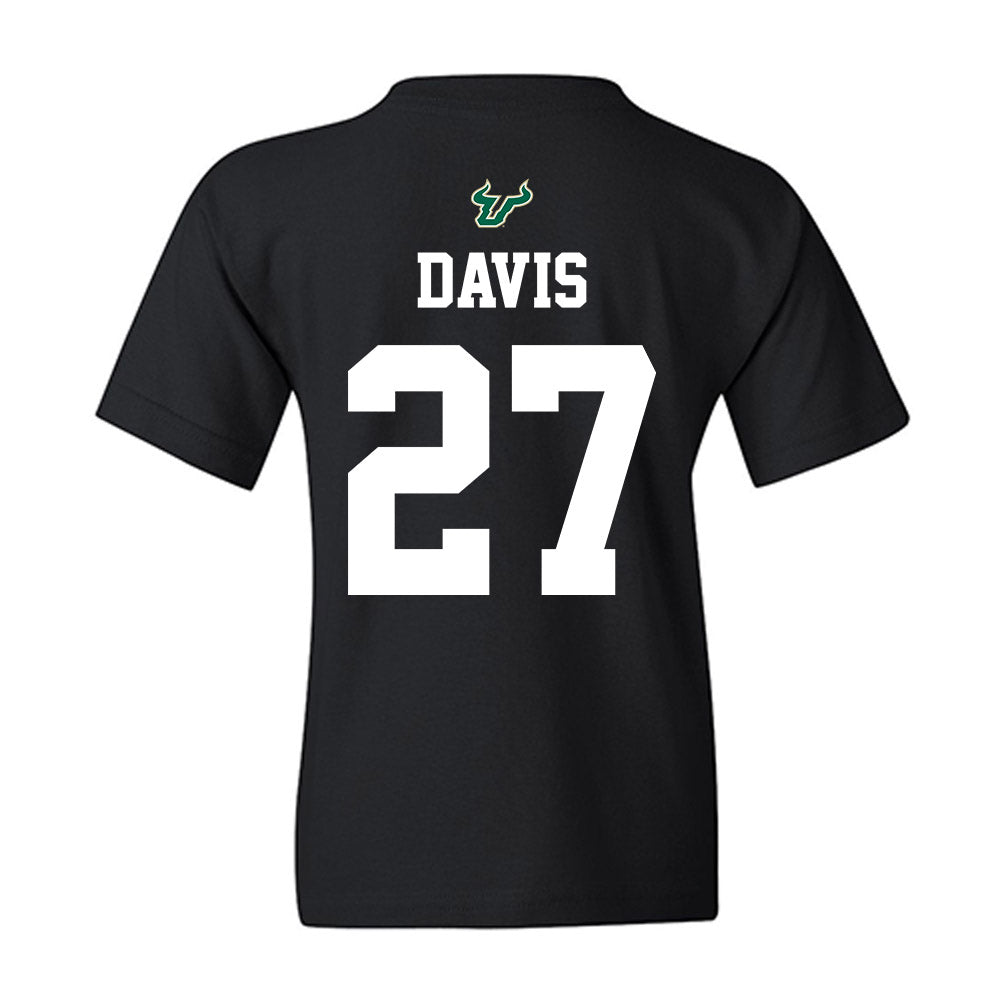 USF - NCAA Football : Jayden Davis - Back in Black Shersey Youth T-Shirt-1
