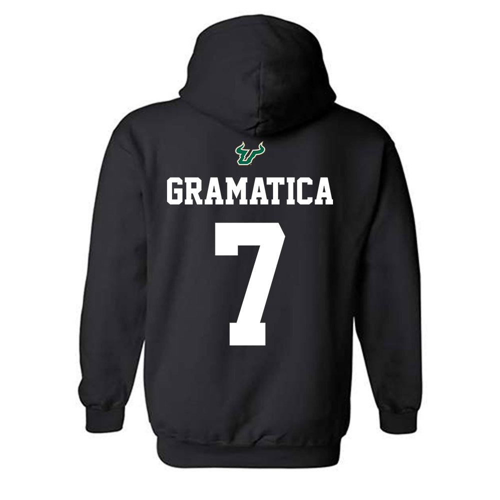 USF - NCAA Football : Nico Gramatica - Back in Black Shersey Hooded Sweatshirt-1