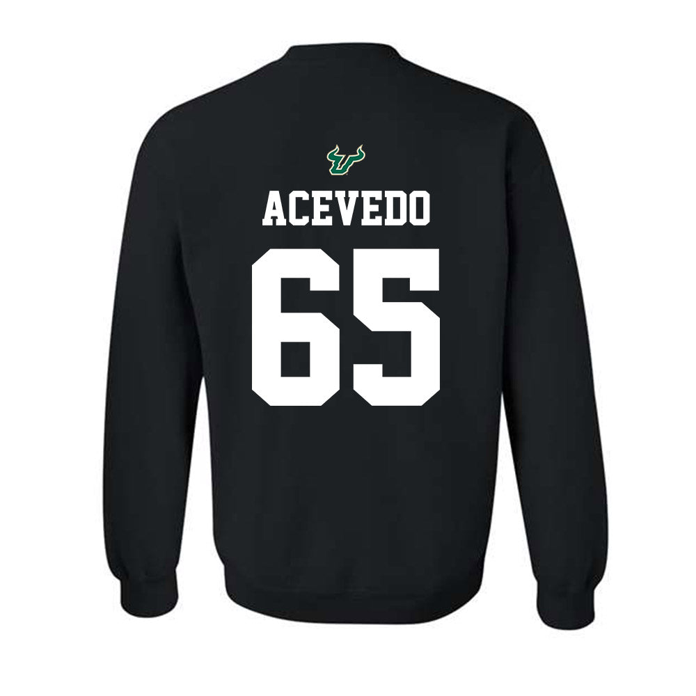 USF - NCAA Football : Jaylin Acevedo - Back in Black Shersey Crewneck Sweatshirt-1