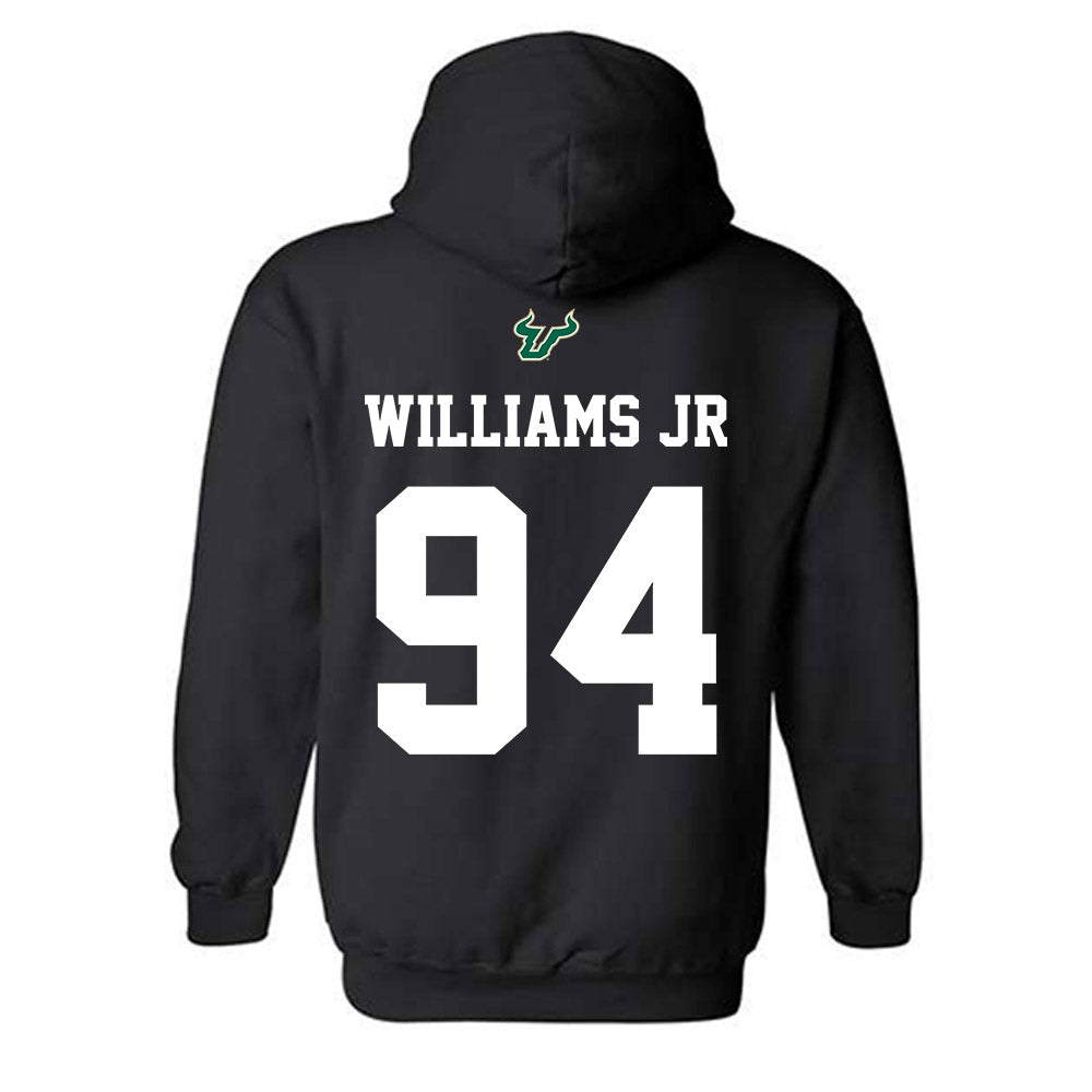 USF - NCAA Football : Brooks Williams Jr - Back in Black Shersey Hooded Sweatshirt-1