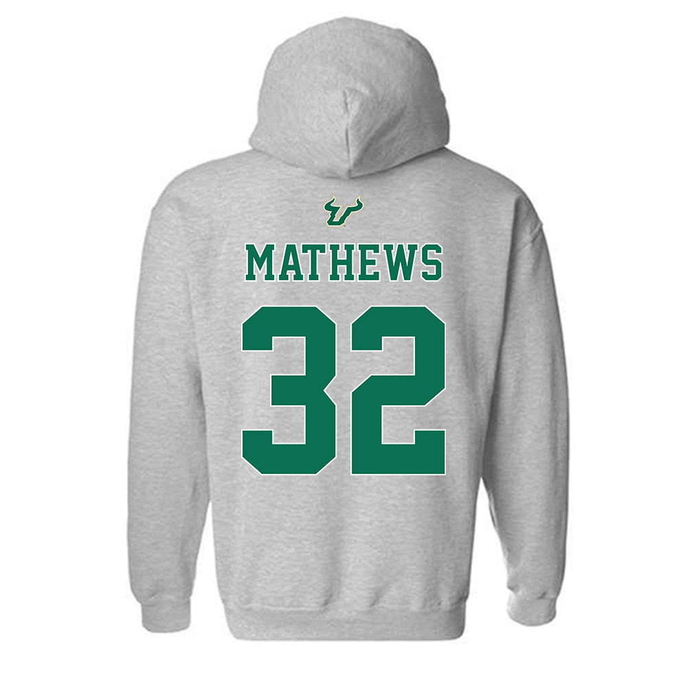 USF - NCAA Football : Connor Mathews - Bay Day Shersey Hooded Sweatshirt-1