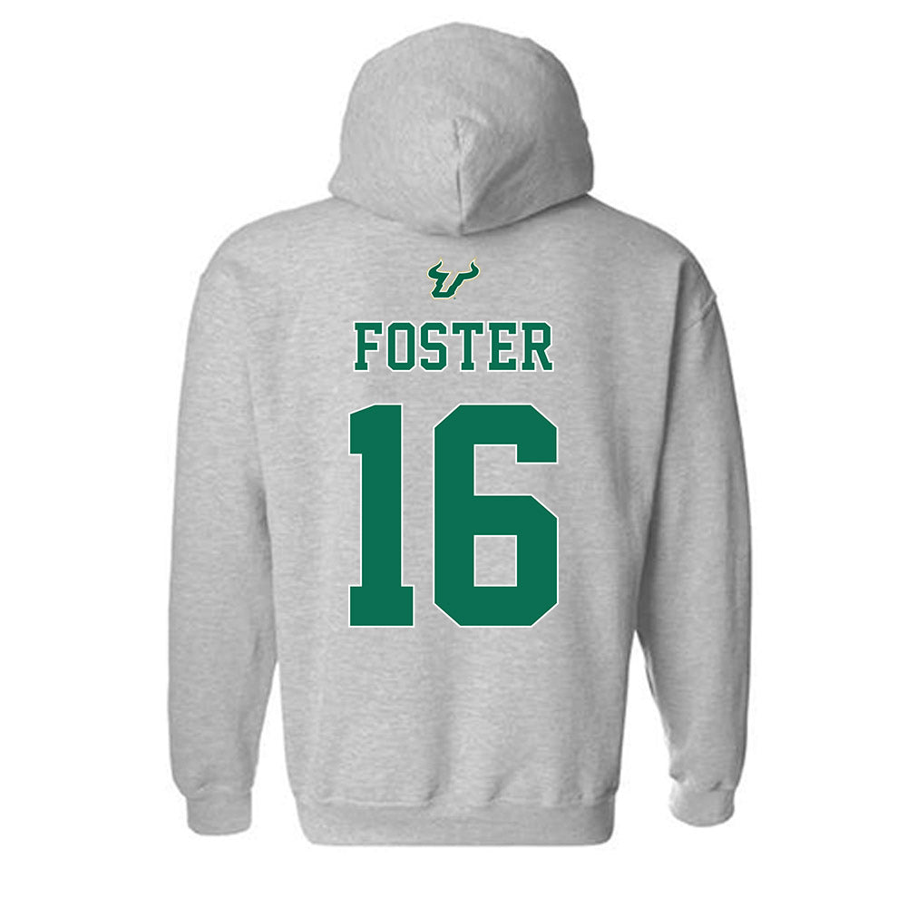 USF - NCAA Football : Teddy Foster - Bay Day Shersey Hooded Sweatshirt-1