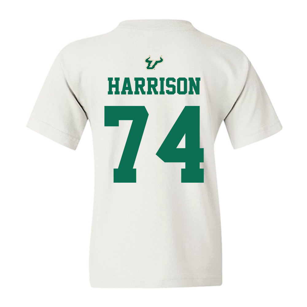 USF - NCAA Football : Jordan Harrison - Homecoming Shersey Youth T-Shirt-1