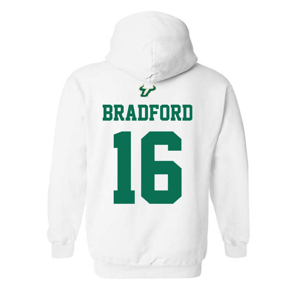 USF - NCAA Football : Jayden Bradford - Homecoming Shersey Hooded Sweatshirt-1