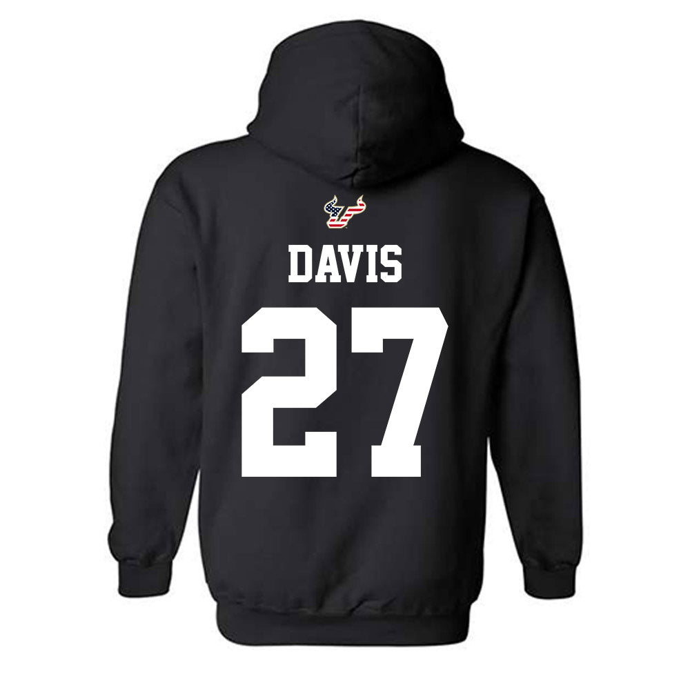 USF - NCAA Football : Jayden Davis - Salute to Service Shersey Hooded Sweatshirt-1