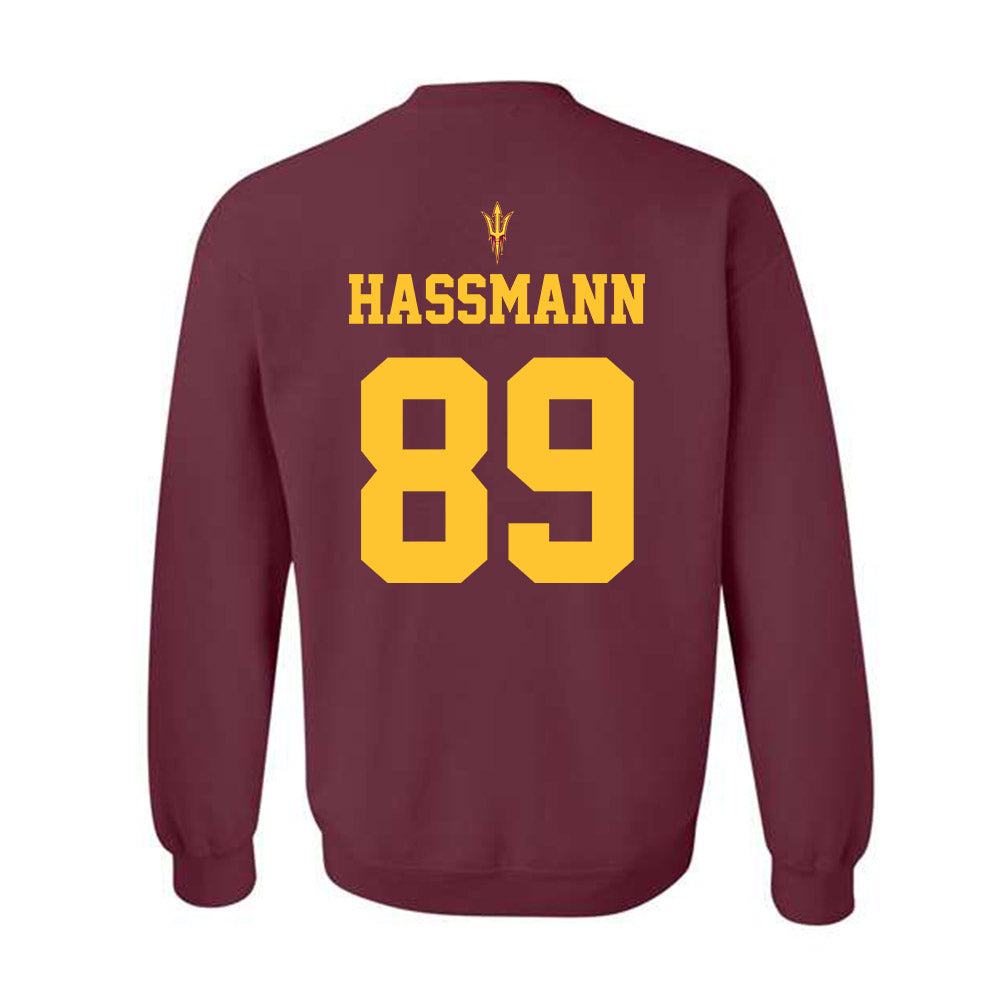 Arizona State - NCAA Football : Harry Hassmann - Activate The Valley Crewneck Sweatshirt-1