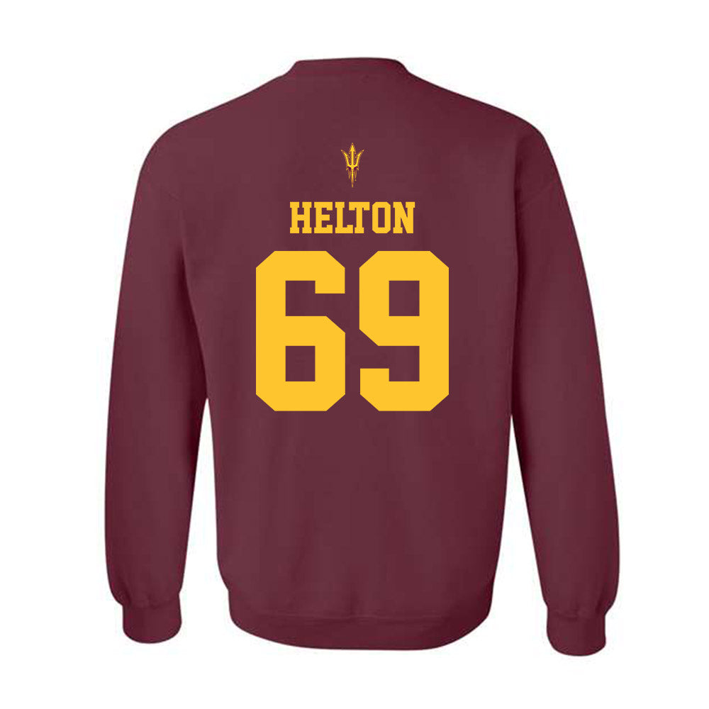 Arizona State - NCAA Football : Brent Helton - Activate The Valley Crewneck Sweatshirt-1