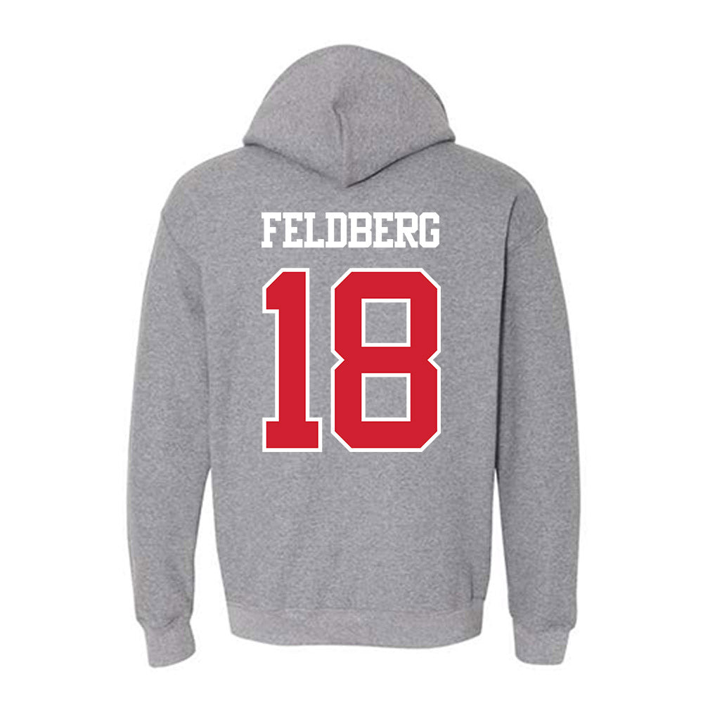 BU - NCAA Men's Ice Hockey : Jay Feldberg - Classic Shersey Hooded Sweatshirt-1
