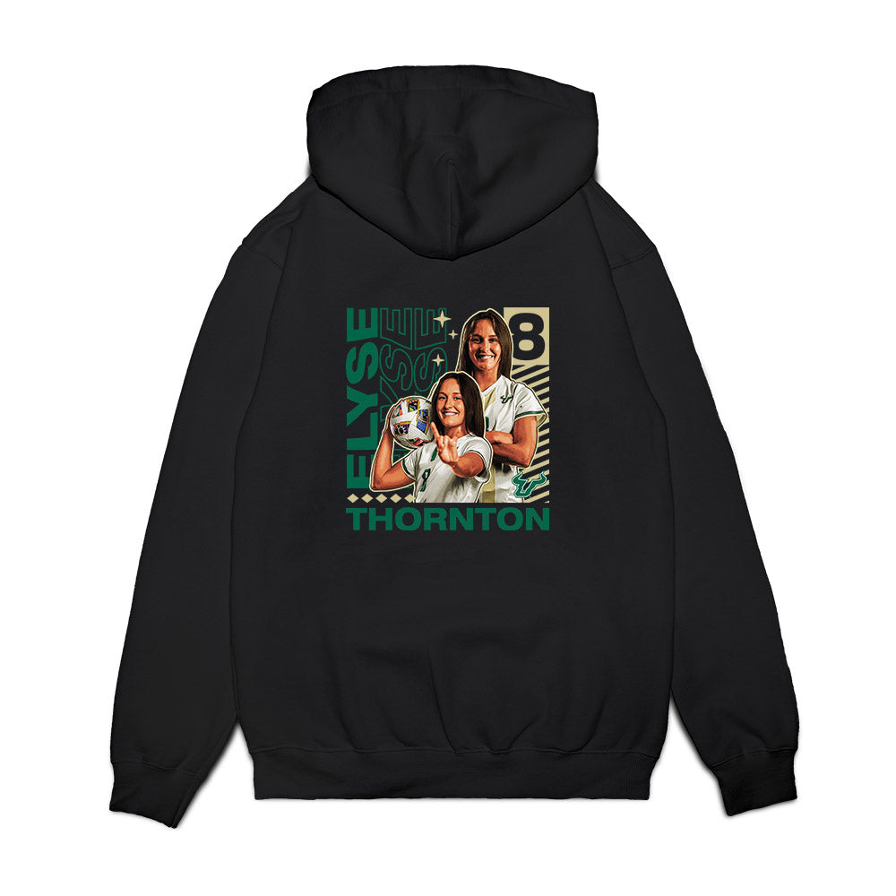 USF - NCAA Women's Soccer : Elyse Thornton - Collage Premium Hooded Sweatshirt-1