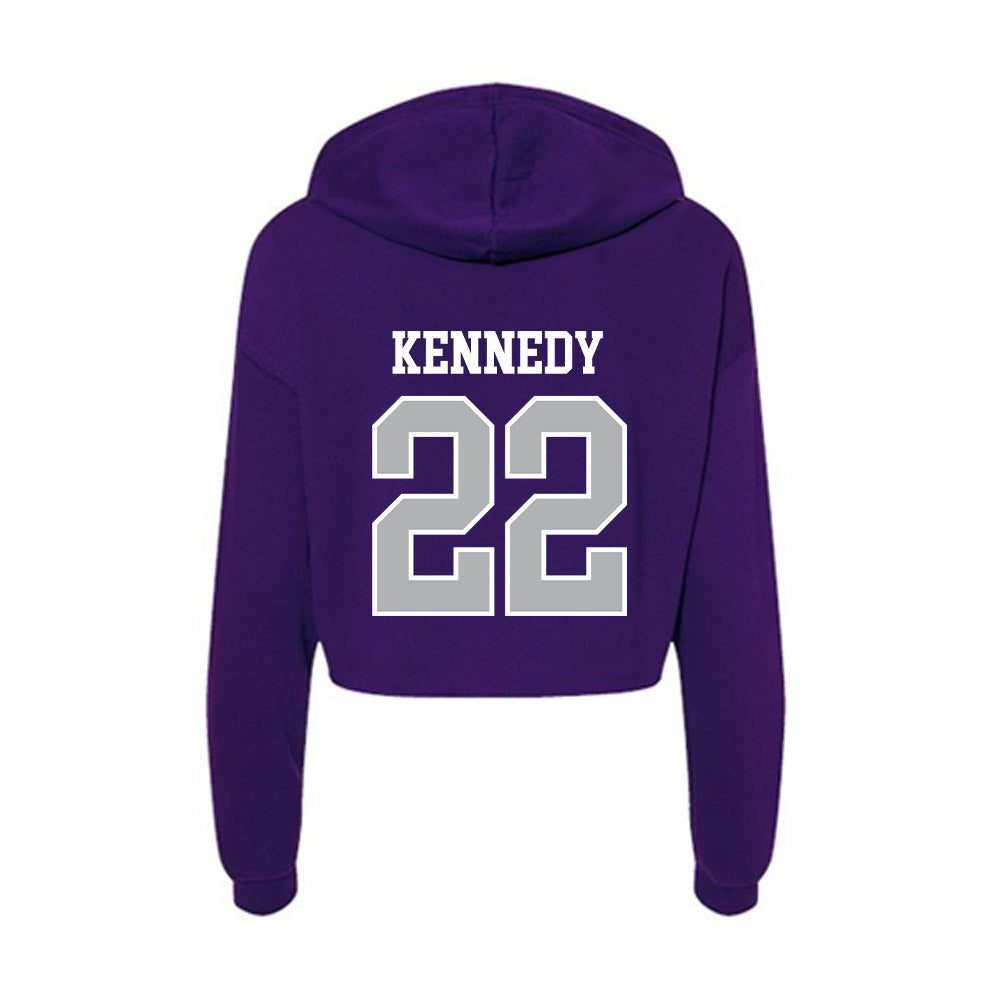 SBU - NCAA Men's Basketball : Eli Kennedy - Classic Shersey Women's Crop Fleece Hoodie-1