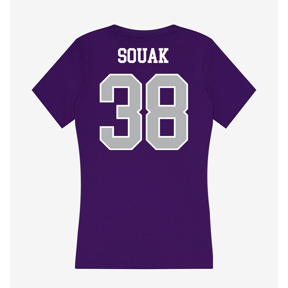 SBU - NCAA Men's Soccer : Nadir Souak - Classic Shersey Women's V-Neck T-Shirt-1