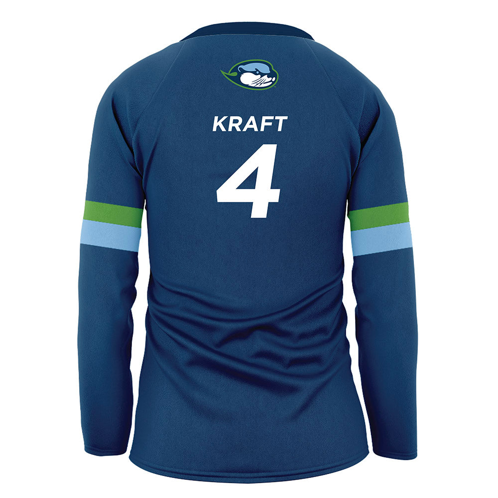 CSU Monterey Bay - NCAA Women's Volleyball : Jenna Kraft - Navy Volleyball Jersey-1