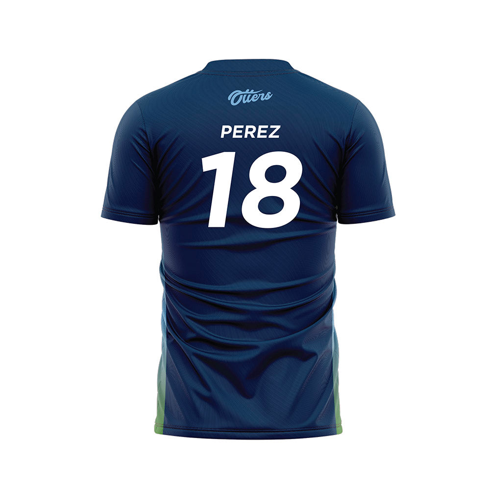 - NCAA Men's Soccer : Andres Perez - Navy Soccer Jersey-1