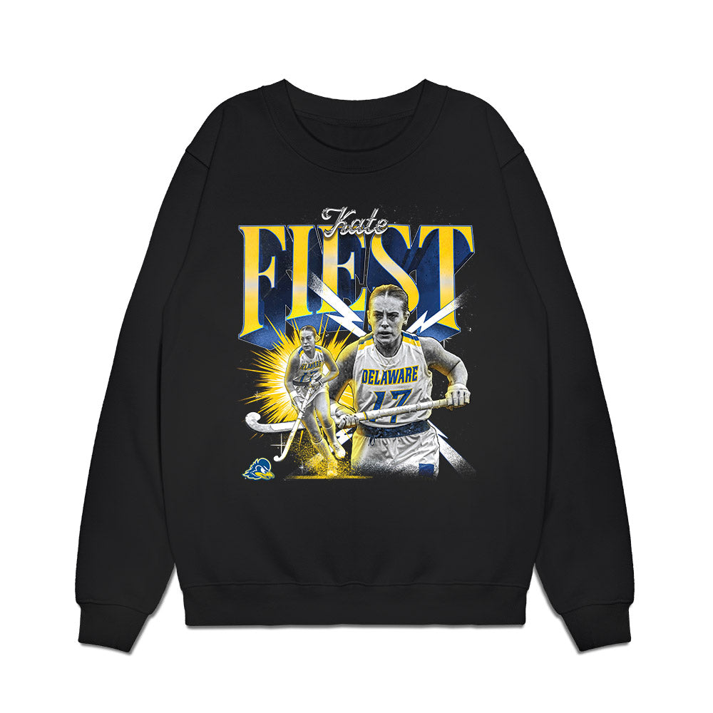 Delaware - NCAA Women's Field Hockey : Kate Fiest - Collage Premium Crewneck Sweatshirt-0