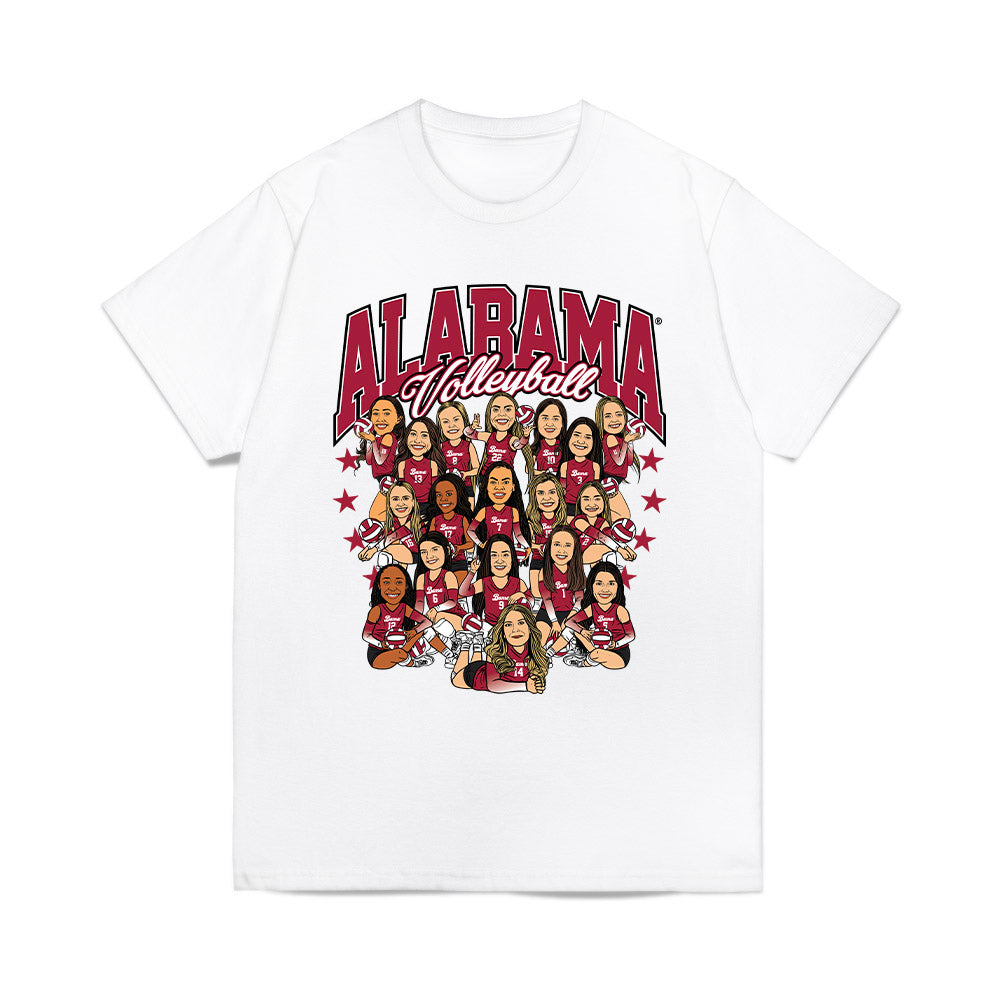 Alabama - NCAA Women's Volleyball : - Caricature Comfort Colors T-Shirt-0