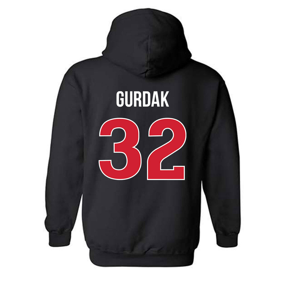 Rutgers - NCAA Men's Basketball : Christian Gurdak - Classic Shersey Hooded Sweatshirt-1