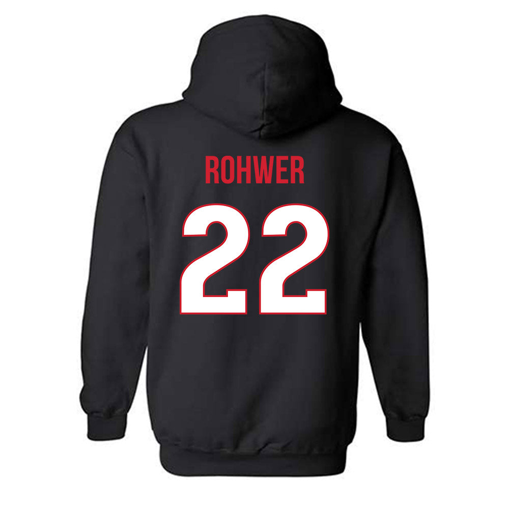 Rutgers - NCAA Softball : Sam Rohwer - Replica Shersey Hooded Sweatshirt-1
