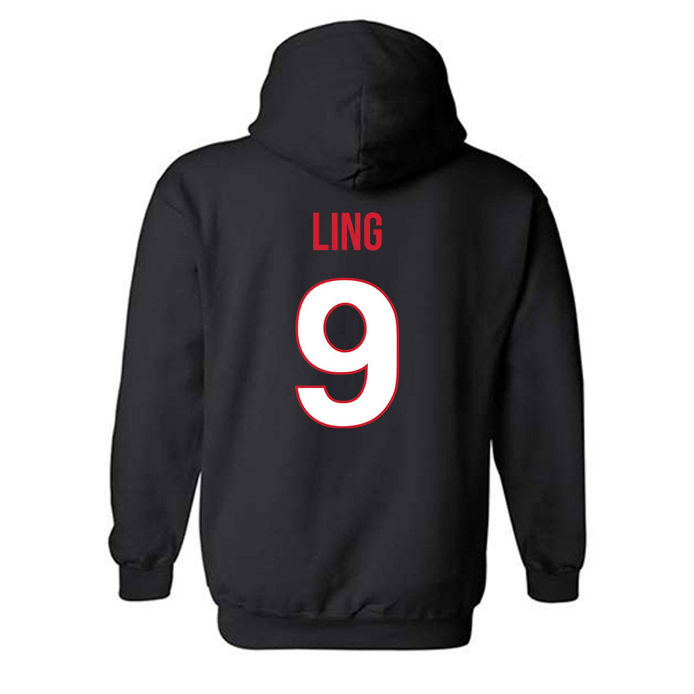 Rutgers - NCAA Women's Lacrosse : Caroline Ling - Replica Shersey Hooded Sweatshirt-1
