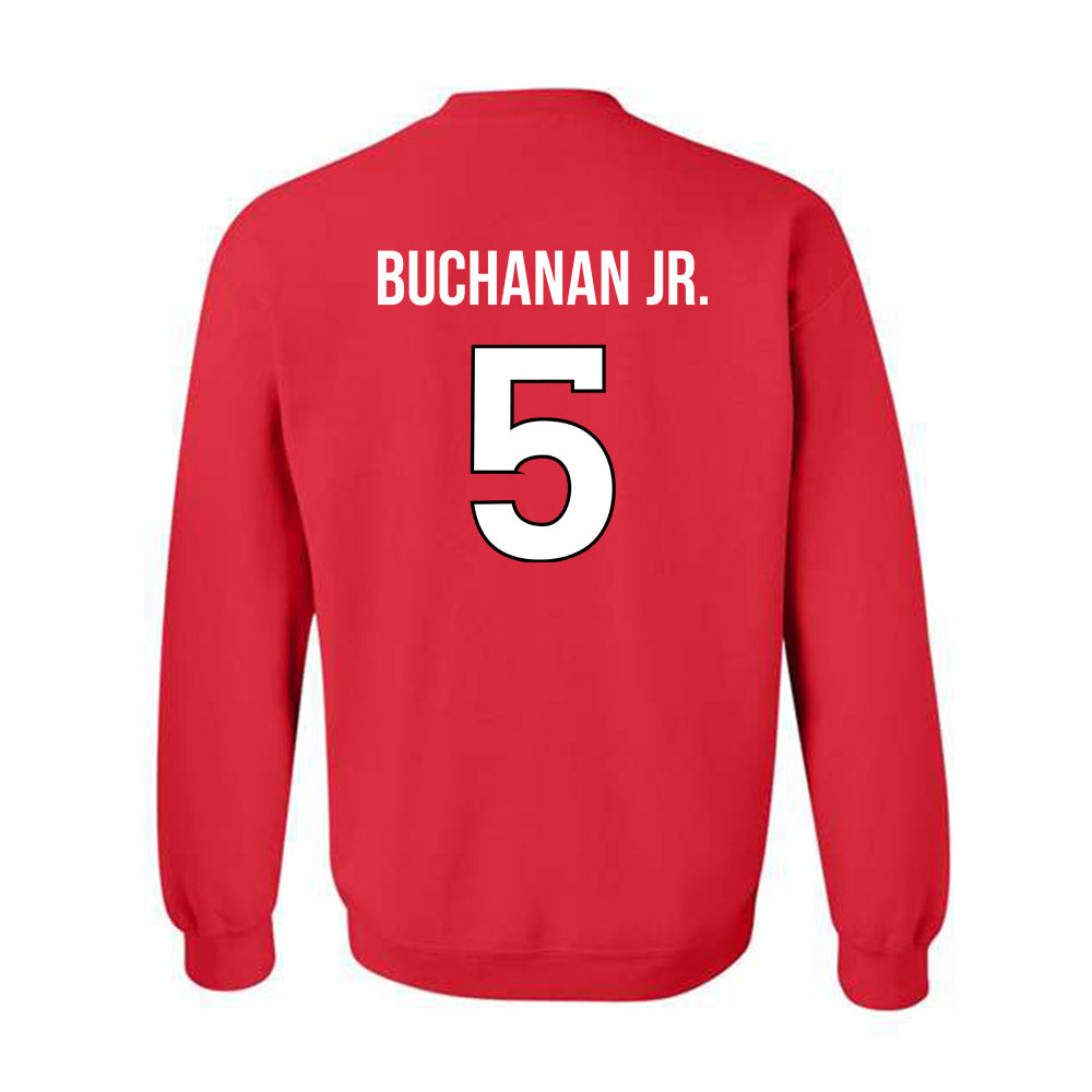 Rutgers - NCAA Men's Basketball : Darren Buchanan Jr. - Replica Shersey Crewneck Sweatshirt-1