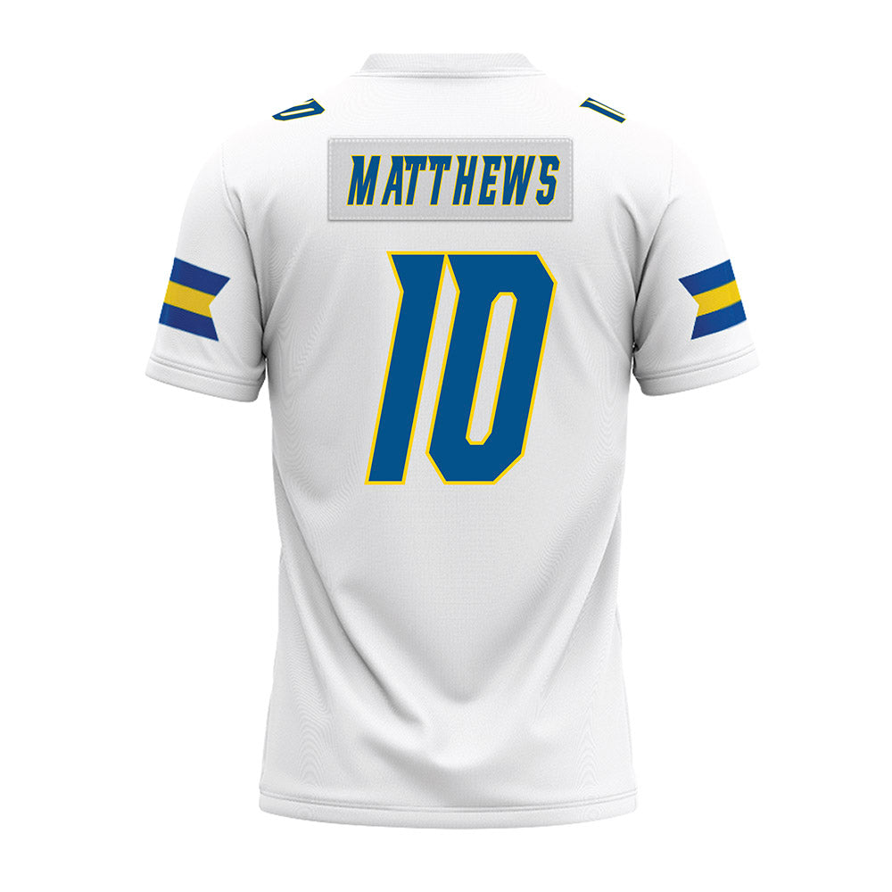 Delaware - NCAA Football : Blake Matthews - White Premium Football Jersey-1