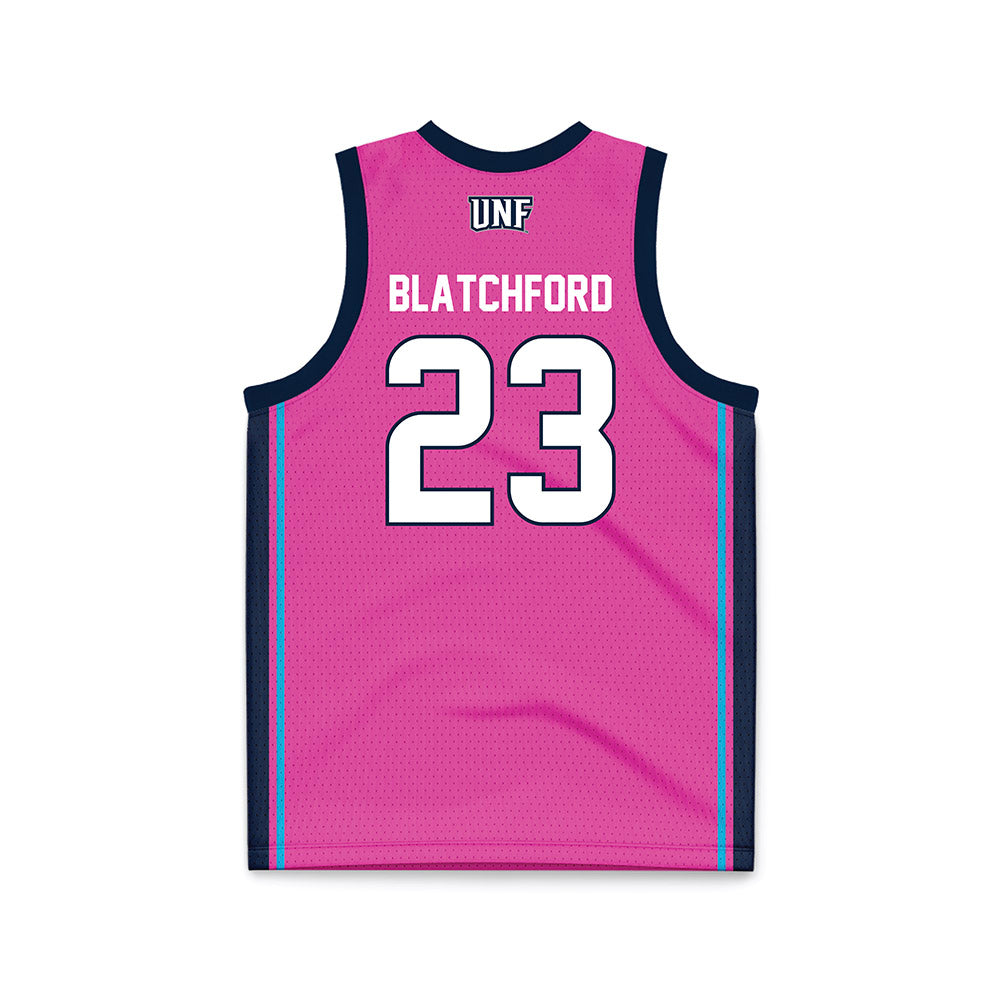 UNF - NCAA Women's Basketball : Elle Blatchford - Pink Basketball Jersey-1