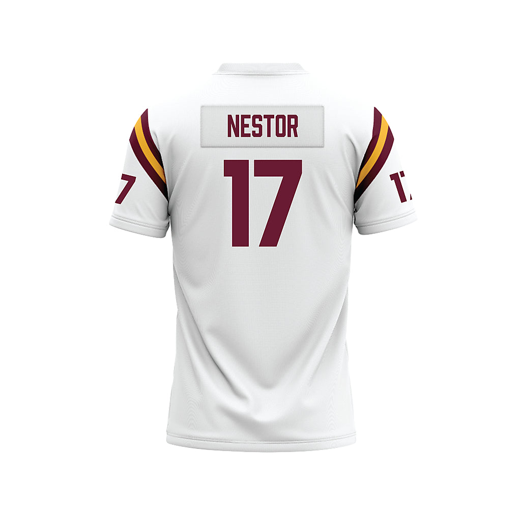 Minnesota - NCAA Football : John Nestor - 1960 White Premium Football Jersey-1