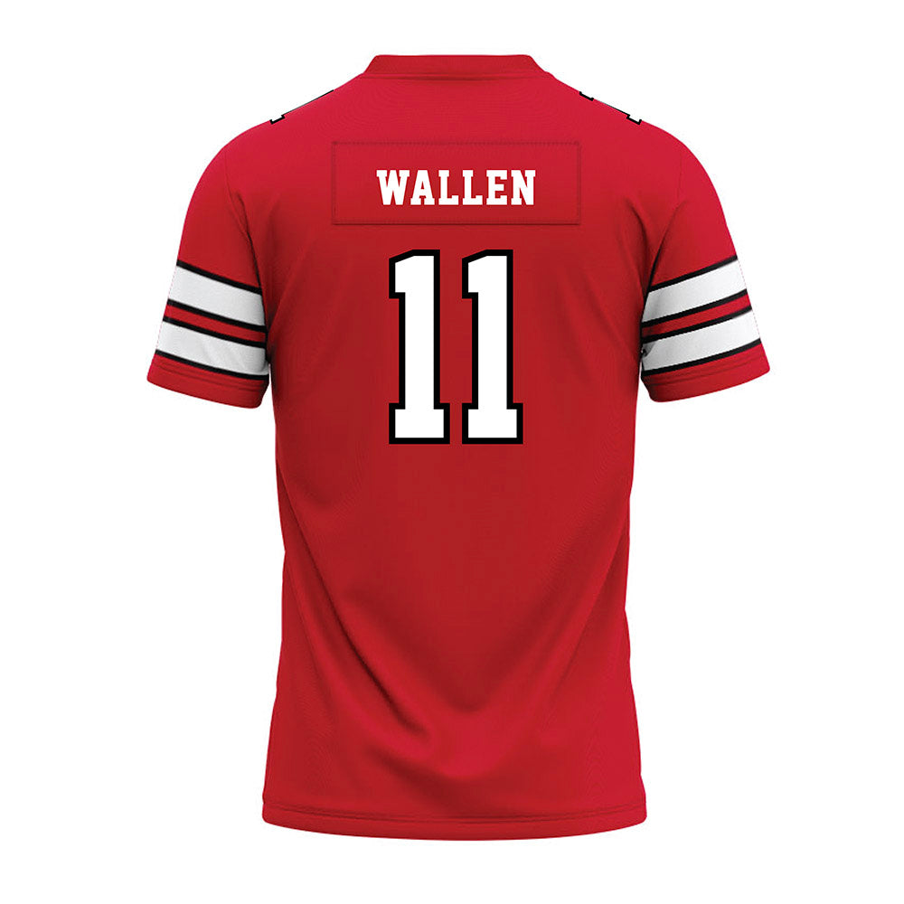 MSUM - NCAA Football : Payton Wallen - Red Premium Football Jersey-1
