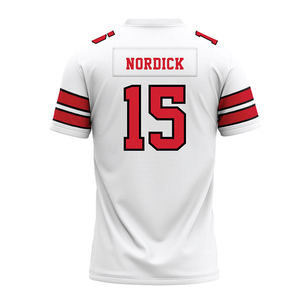 MSUM - NCAA Football : Kaisen Nordick - White Premium Football Jersey-1