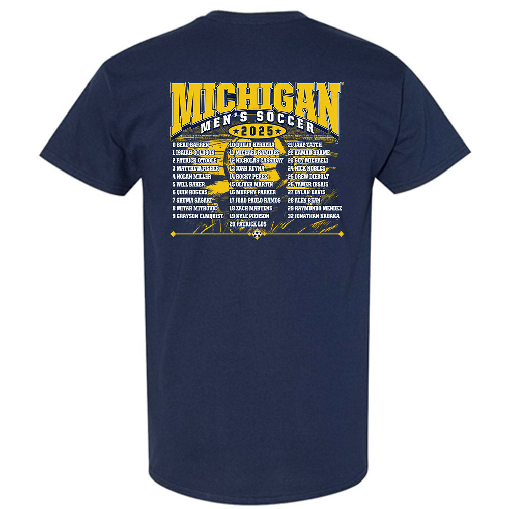 Michigan - NCAA Men's Soccer : - Roster T-Shirt-1