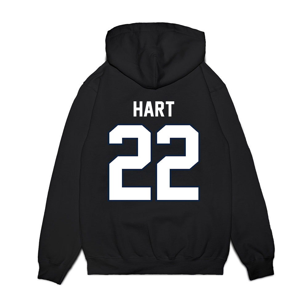 UConn - NCAA Football : Jaden Hart - Vintage Helmet Premium Hooded Sweatshirt-1