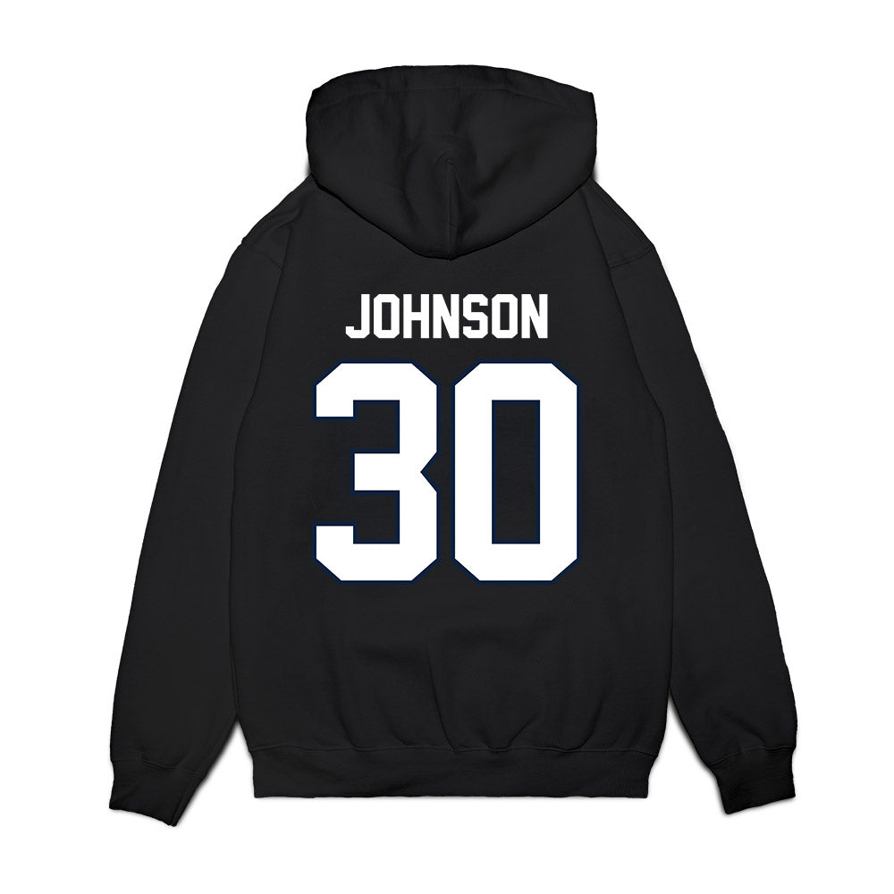 UConn - NCAA Football : Charles Johnson - Vintage Helmet Premium Hooded Sweatshirt-1