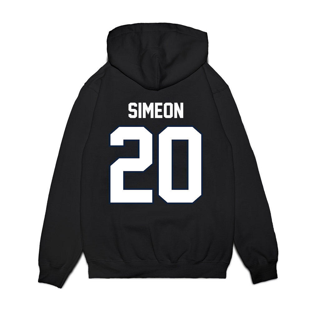 UConn - NCAA Football : Shawn Simeon - Vintage Helmet Premium Hooded Sweatshirt-1
