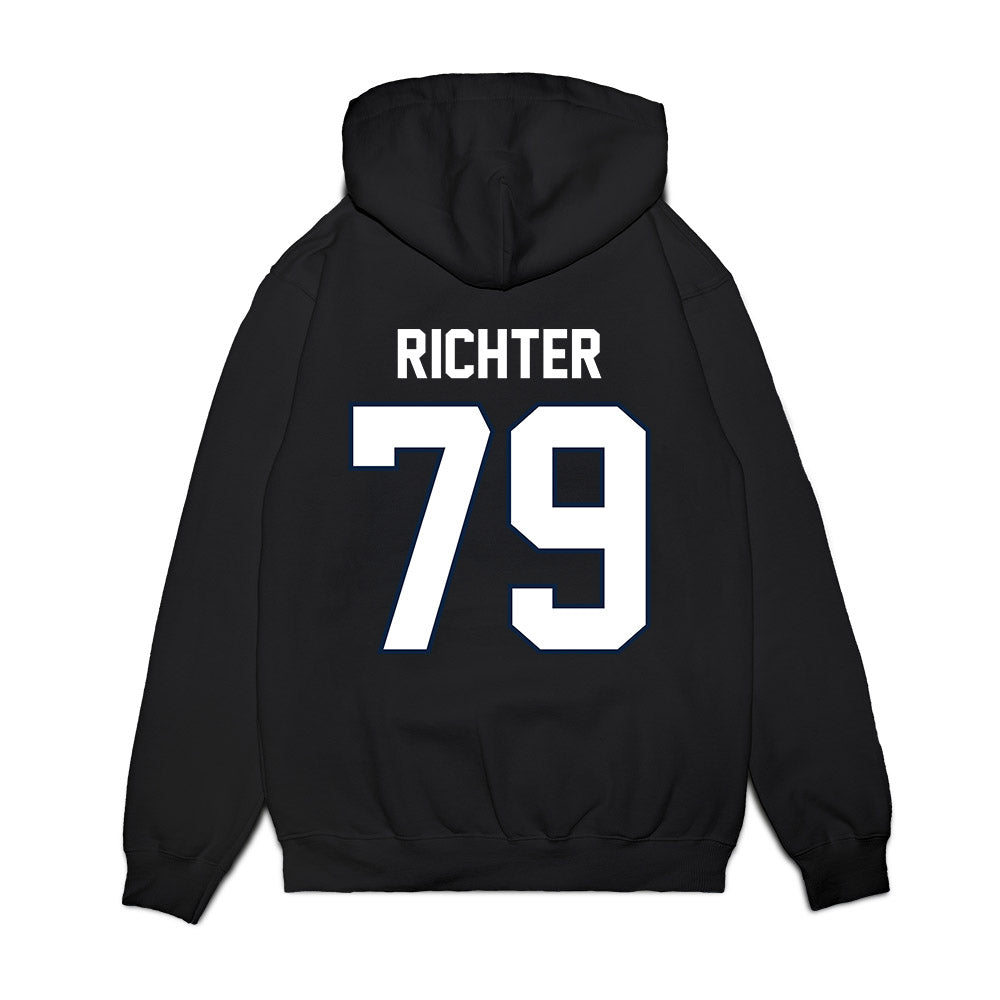 UConn - NCAA Football : Christian Richter - Vintage Helmet Premium Hooded Sweatshirt-1