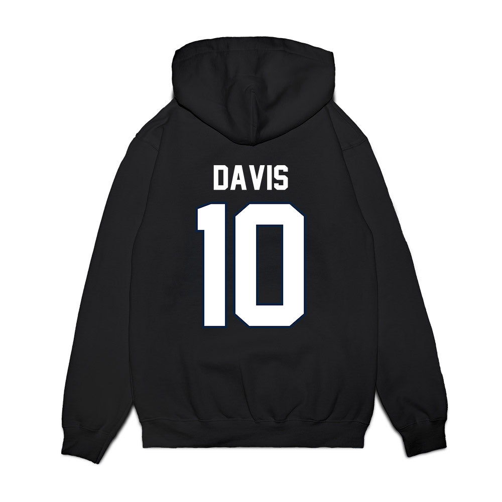 UConn - NCAA Football : Jayden Davis - Vintage Helmet Premium Hooded Sweatshirt-1