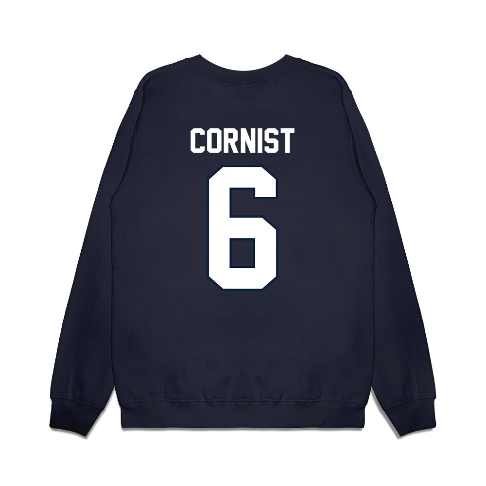 UConn - NCAA Football : Trey Cornist - Vintage Helmet Premium Crewneck Sweatshirt-1