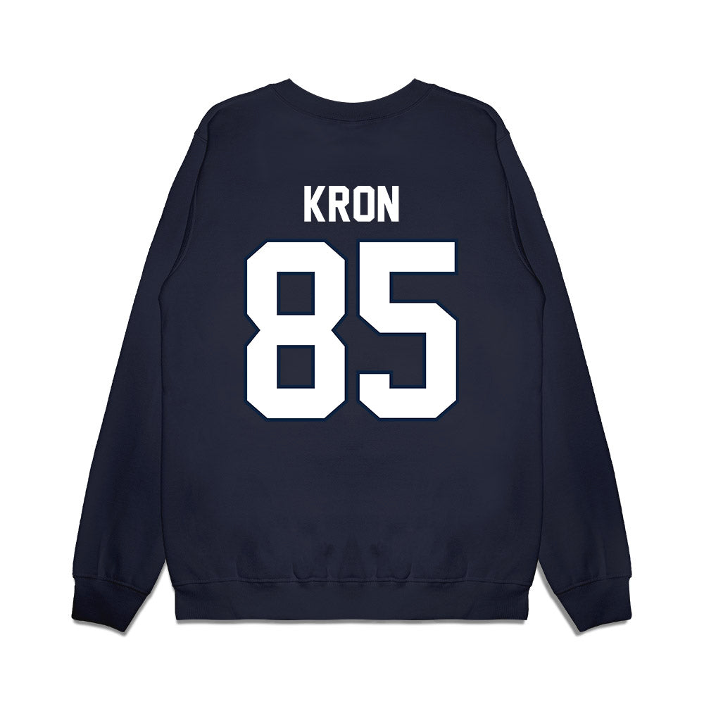 UConn - NCAA Football : Drew Kron - Vintage Helmet Premium Crewneck Sweatshirt-1