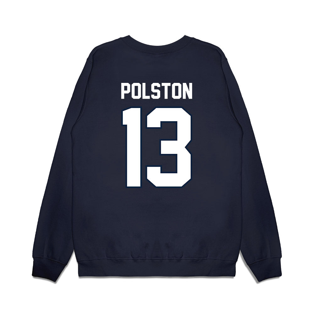 UConn - NCAA Football : Bo Polston - Vintage Helmet Premium Crewneck Sweatshirt-1