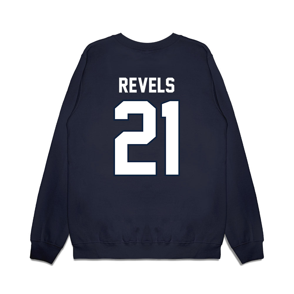 UConn - NCAA Football : Tracy Revels - Vintage Helmet Premium Crewneck Sweatshirt-1