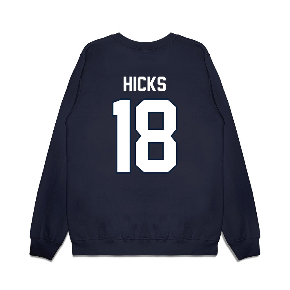 UConn - NCAA Football : Kylish Hicks - Vintage Helmet Premium Crewneck Sweatshirt-1