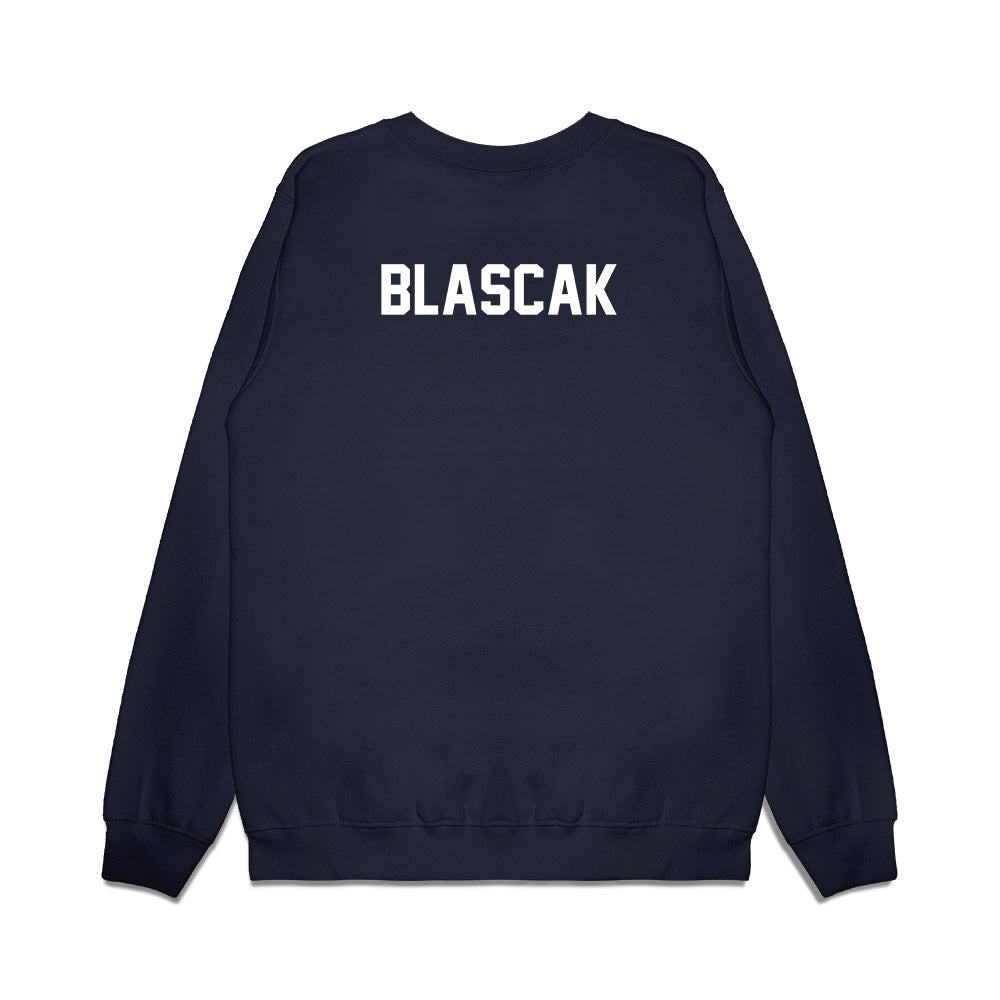 UConn - NCAA Football : Grant Blascak - Vintage Helmet Premium Crewneck Sweatshirt-1
