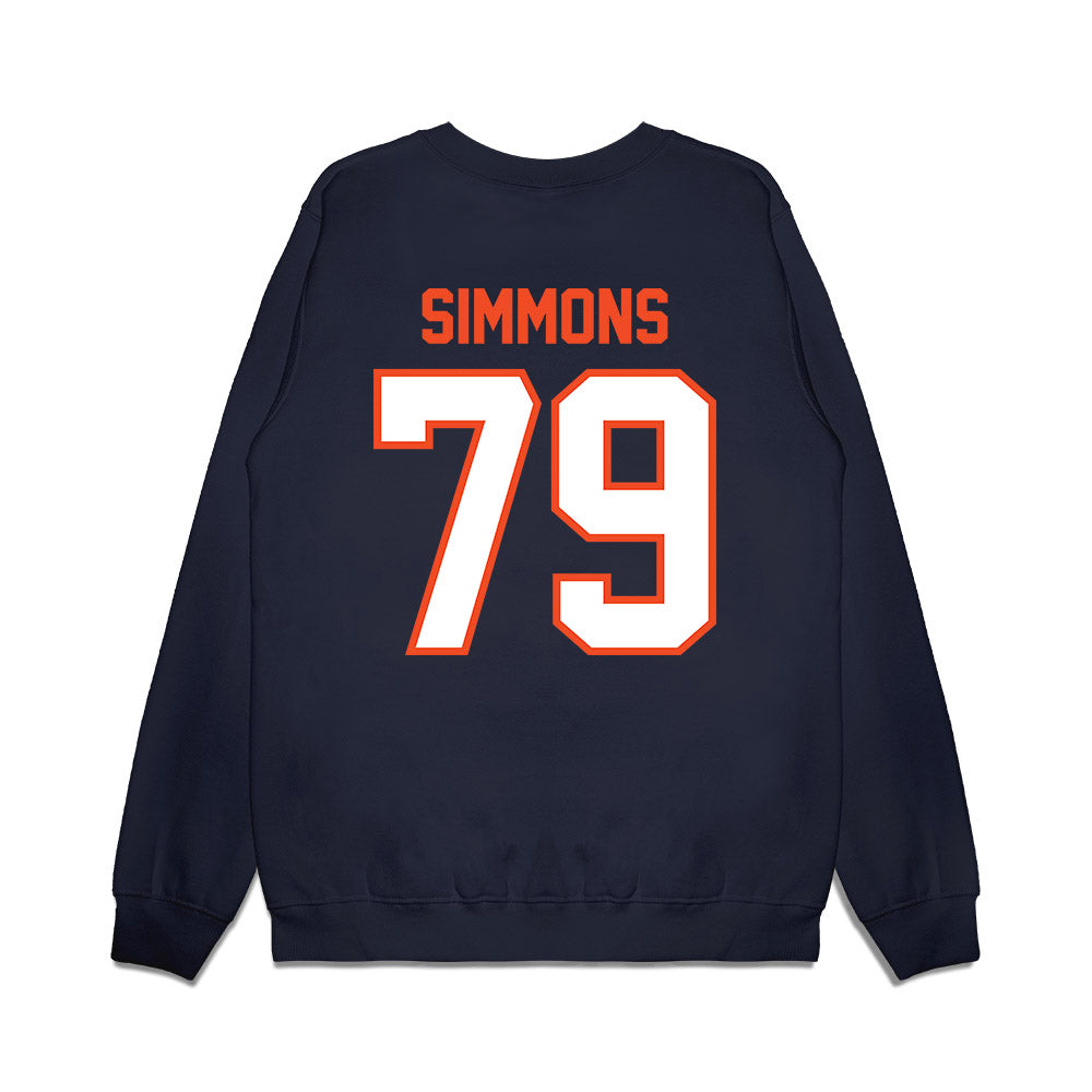 Auburn - NCAA Football : Jo Simmons - Vintage Helmet Premium Crewneck Sweatshirt-1