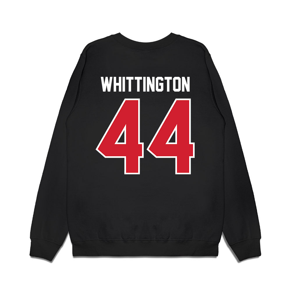 Nebraska - NCAA Football : Jahsear Whittington - Vintage Helmet Premium Crewneck Sweatshirt-1